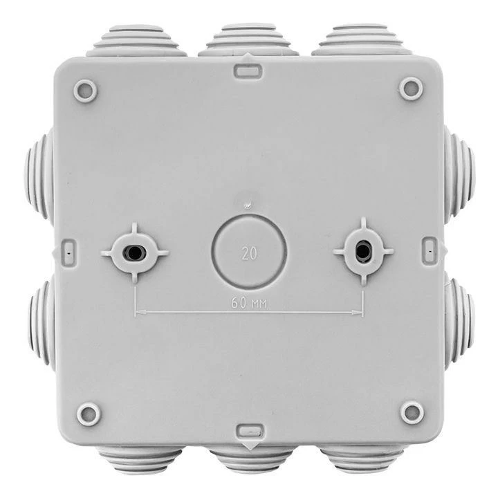 Коробка распаячная КМР-030-014 с крышкой 100х100х50 10 мембранных вводов IP55 EKF plc-kmr-030-014