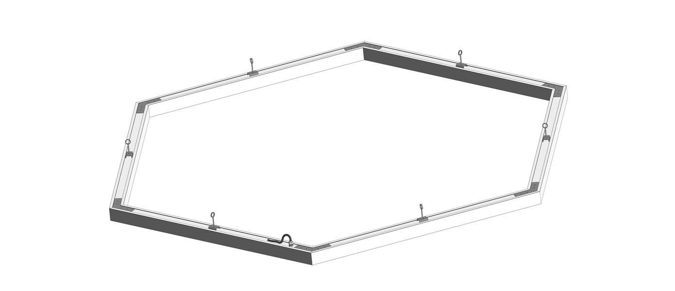 Торговый Светодиодный светильник 60 Вт. InRay Dali SVT-OFF-Inray-1500-60W-M-DALI-RB