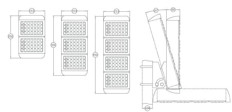 Светодиодный прожектор 100Вт IP66, FW 150 100W (Линза Л/КГ/Ш/Г), уличный/промышленный