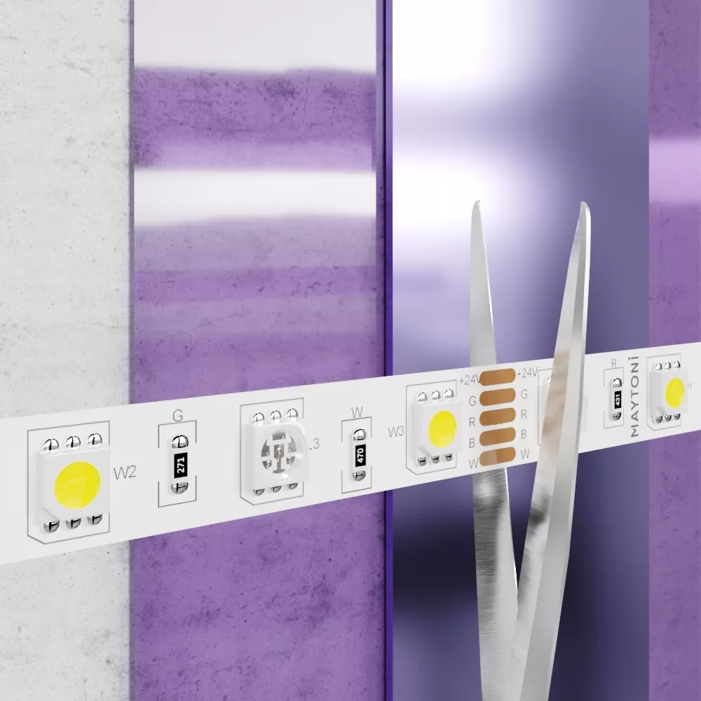 Светодиодная лента 24В 5050 14,4Вт/м RGB+W 4000K 5м IP20 MAYTONI 10177 Led Strip
